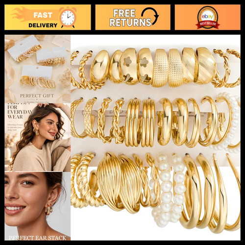 Pairs chunky gold - 18,