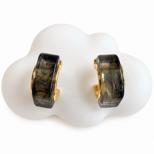 Gold black marbled - black,